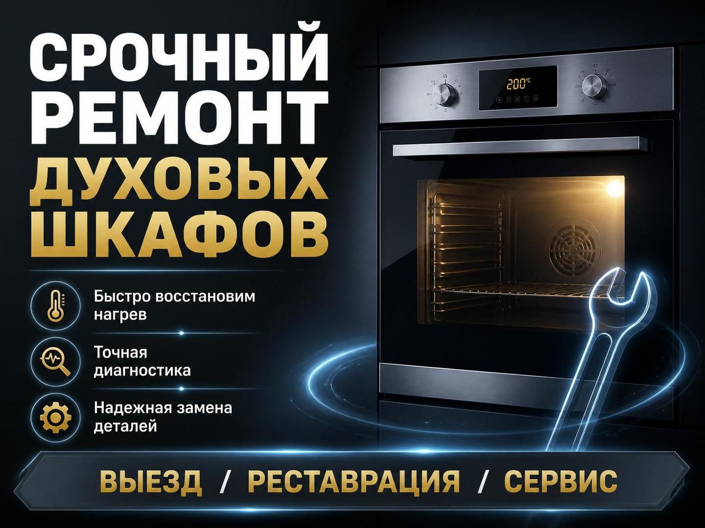 Срочный ремонт духовых шкафов — Владимир, фото