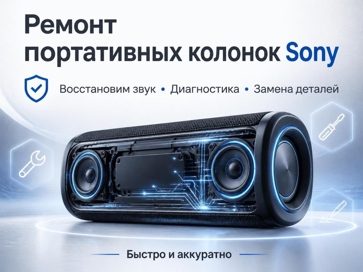 Ремонт портативных колонок Sony — Олег, фото