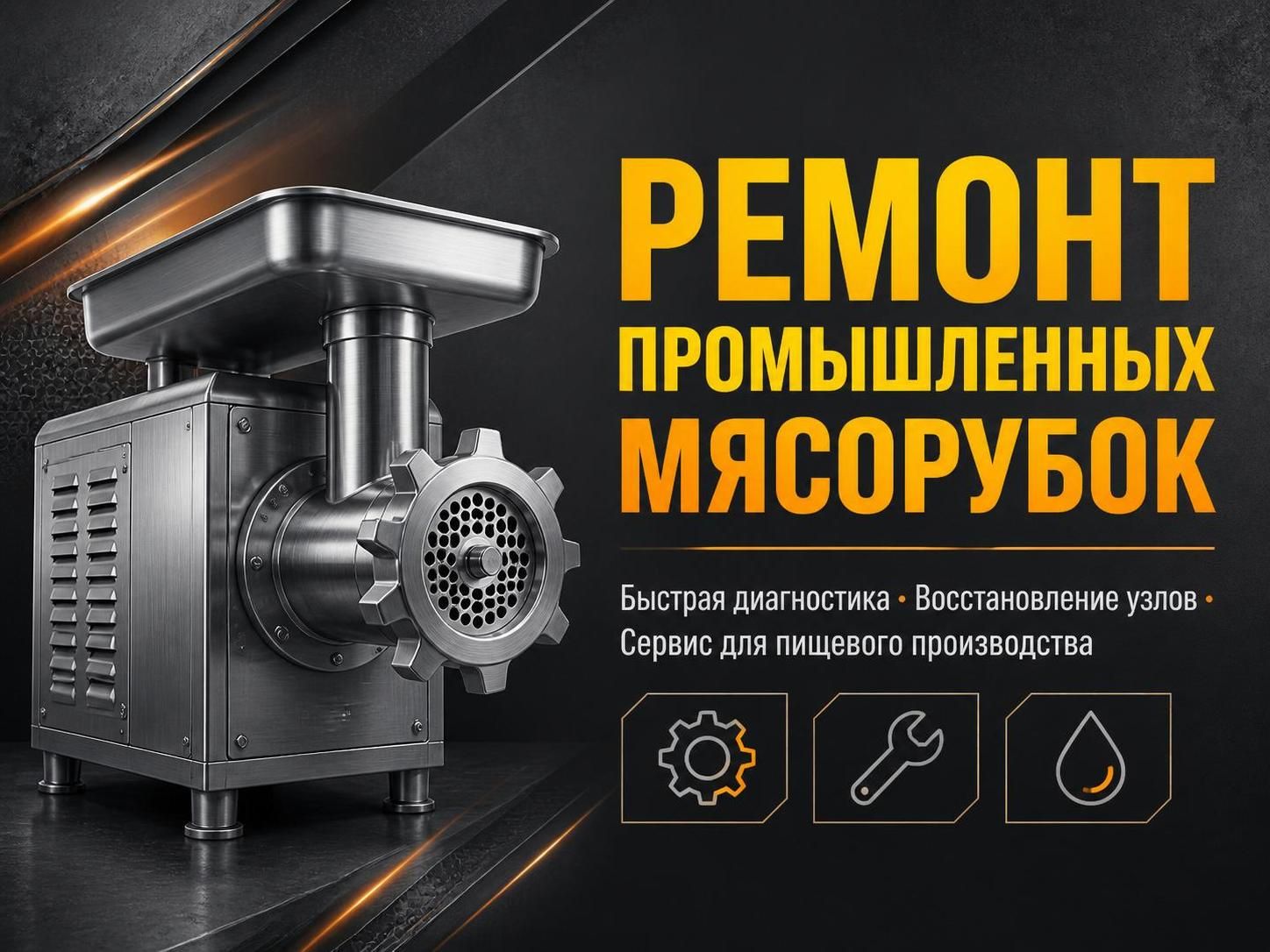 Ремонт промышленных мясорубок — Владимир, фото