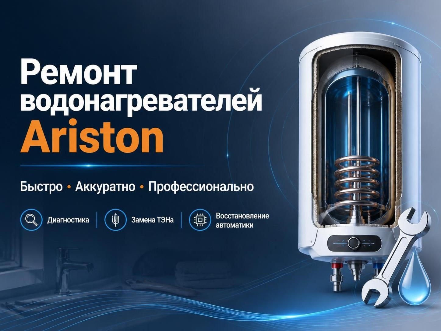 Ремонт водонагревателей Ariston — Роман, фото