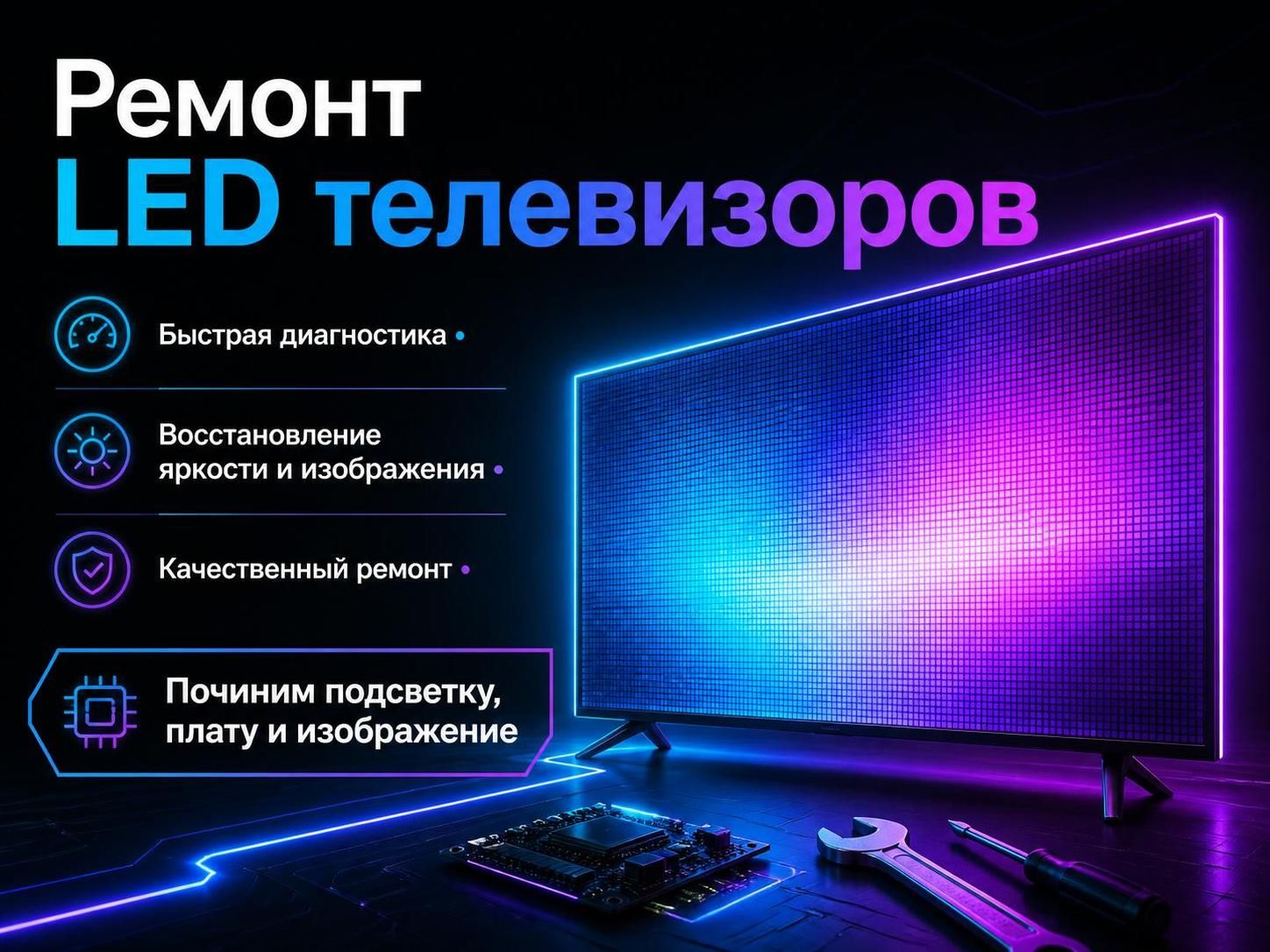 Ремонт LED телевизоров — Алексей, фото