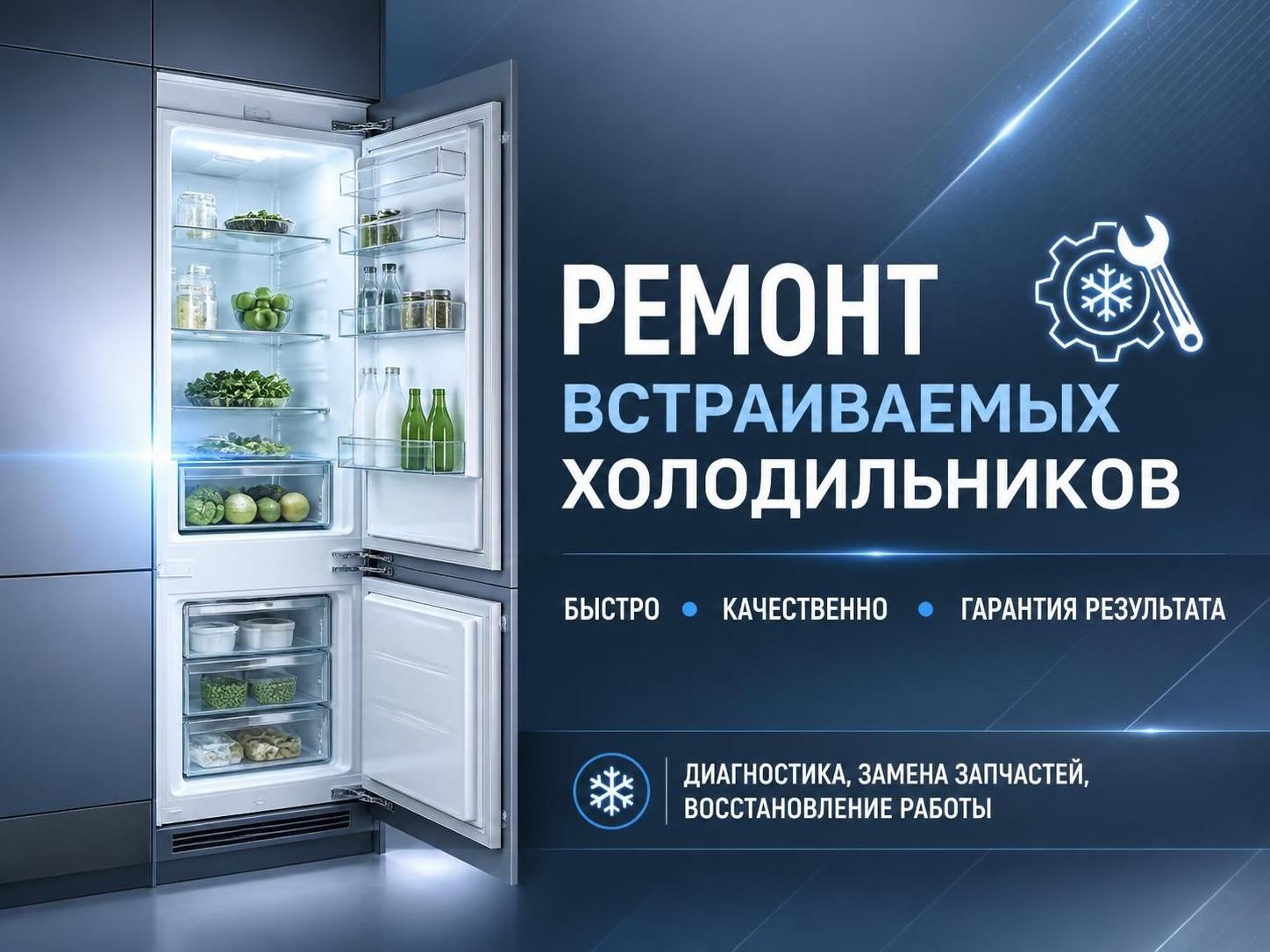 Ремонт встраиваемых холодильников — Артём, фото