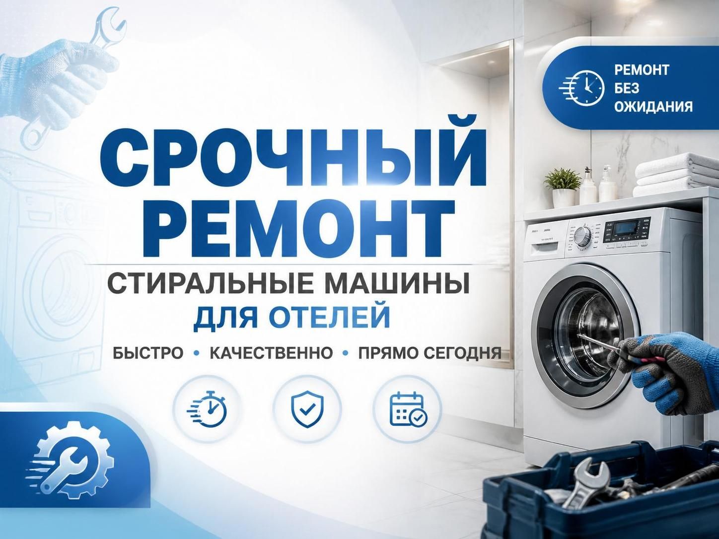 Срочный ремонт стиральных машин в отелях — Иван, фото