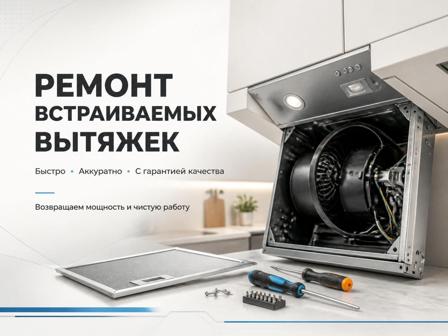 Ремонт встраиваемых вытяжек — Евгений, фото
