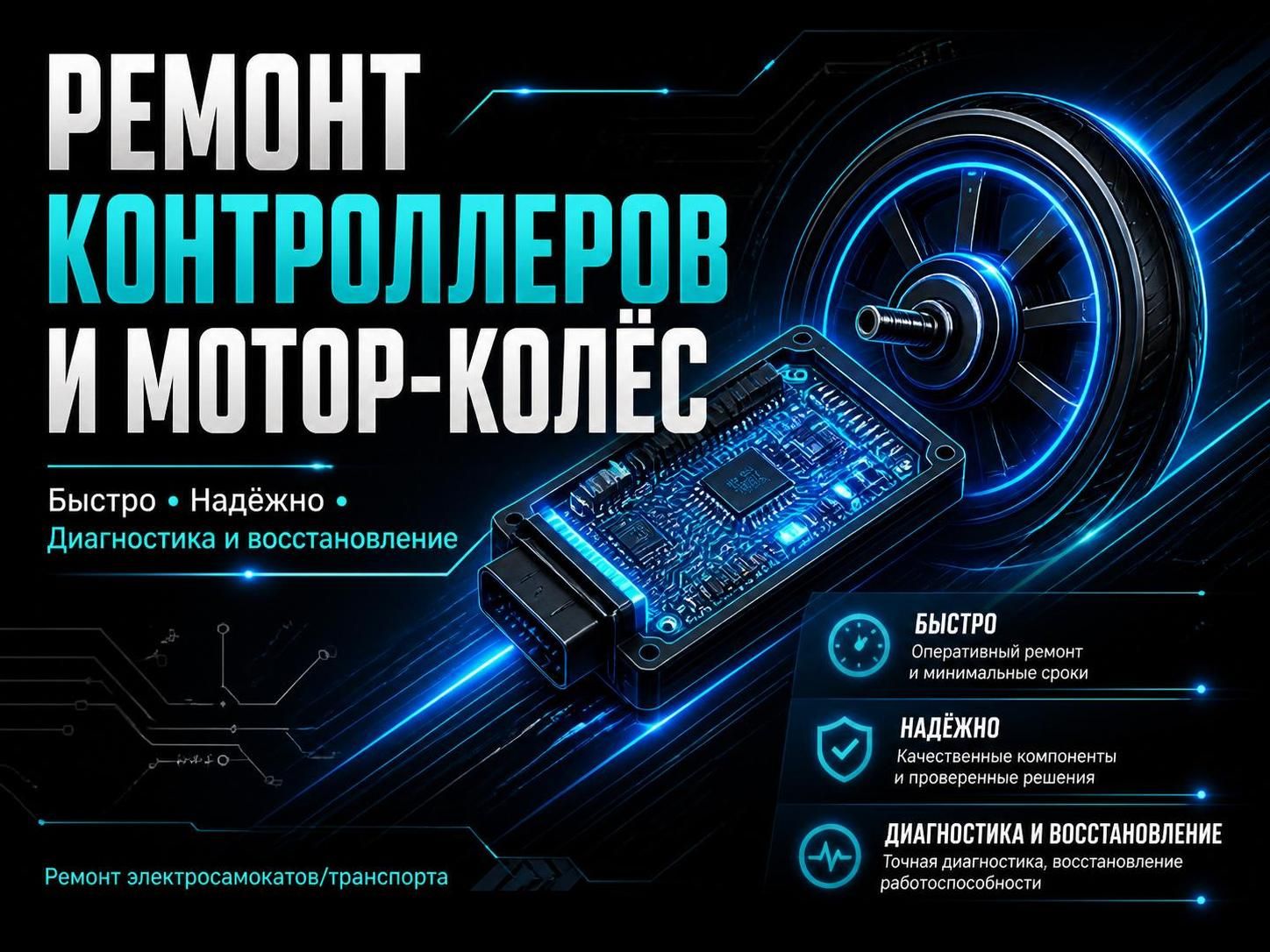 Ремонт контроллеров и мотор-колес — Олег, фото