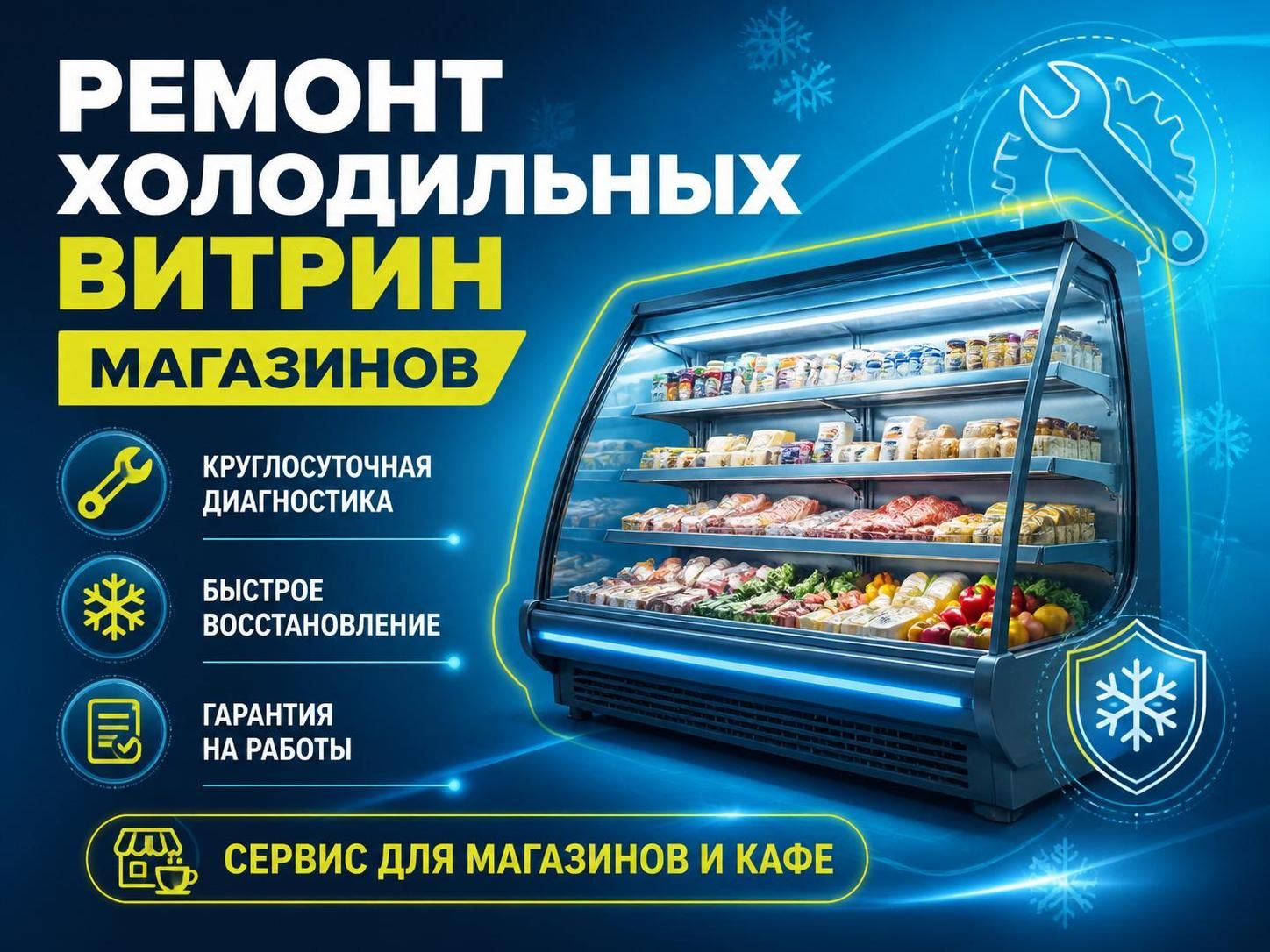 Ремонт холодильных витрин магазинов — Владимир Холод, фото