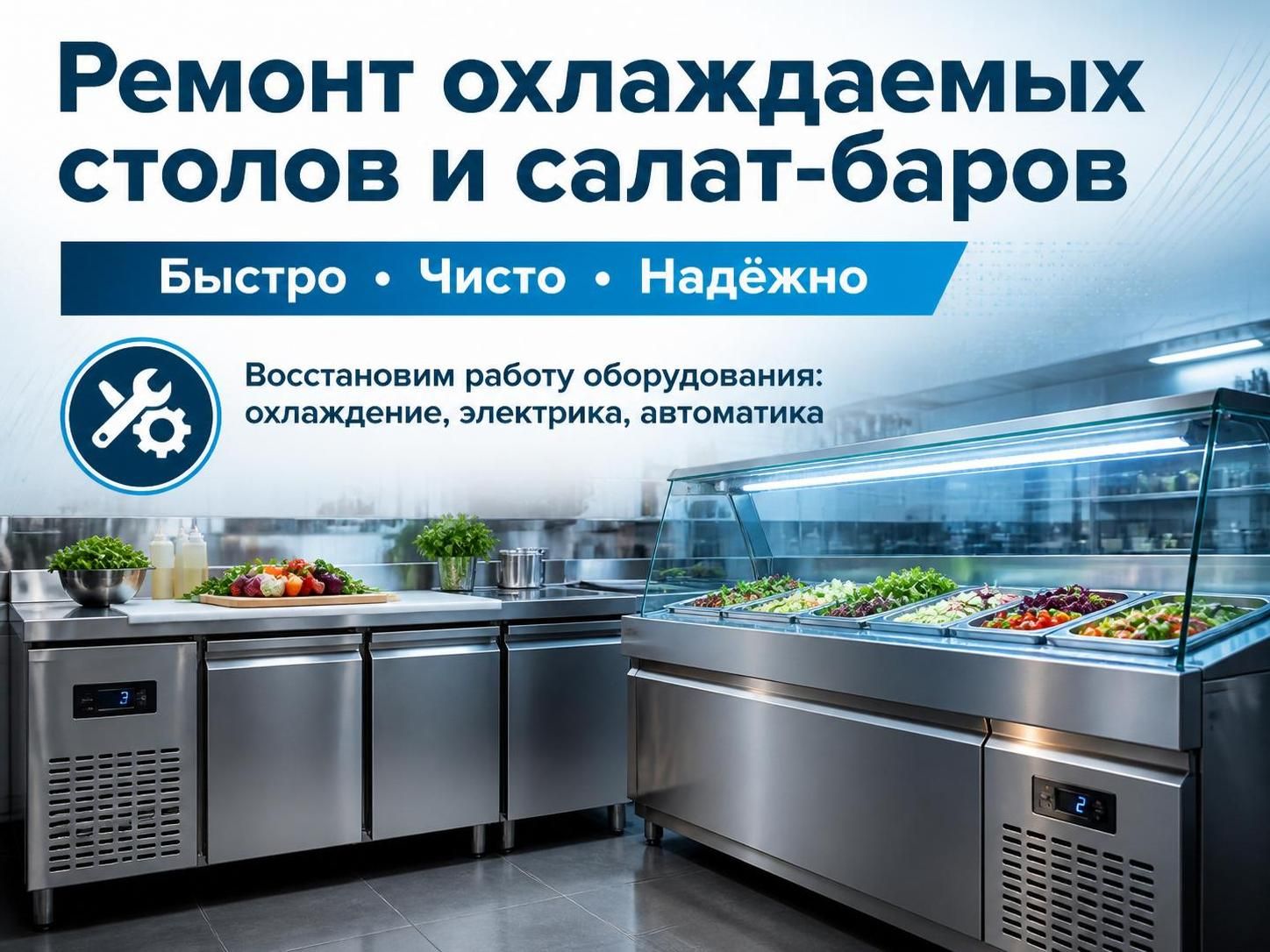 Ремонт охлаждаемых столов и салат-баров — Евгений, фото