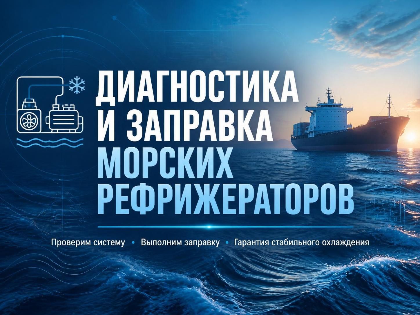 Диагностика и заправка морских рефрижераторов — Андрей, фото