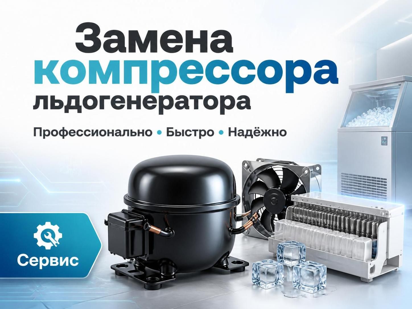 Замена компрессора льдогенератора — Евгений, фото