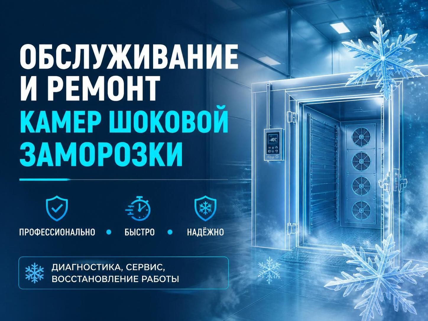 Обслуживание и ремонт камер шоковой заморозки — Алексей, фото