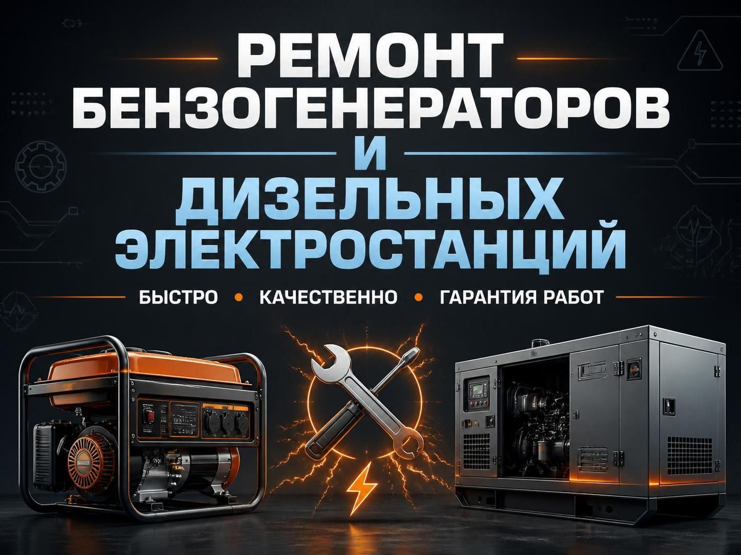 Ремонт бензогенераторов и дизельных электростанций — Андрей, фото