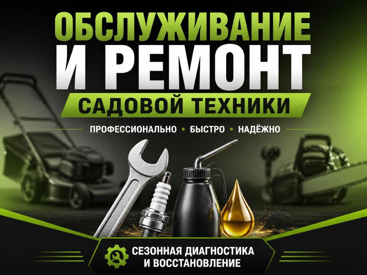 Обслуживание и ремонт садовой техники — Роман, фото
