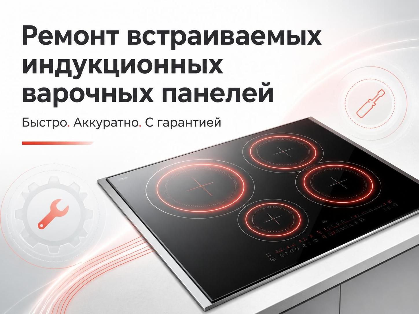 Ремонт встраиваемых индукционных варочных панелей — Роман, фото