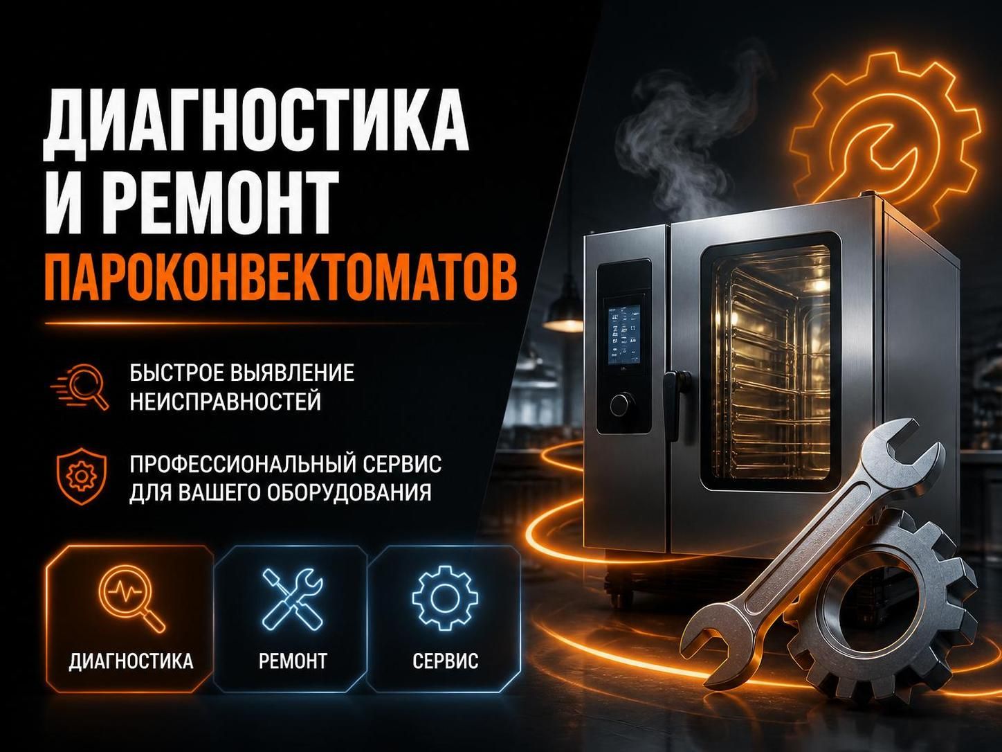 Диагностика и ремонт пароконвектоматов — Андрей, фото