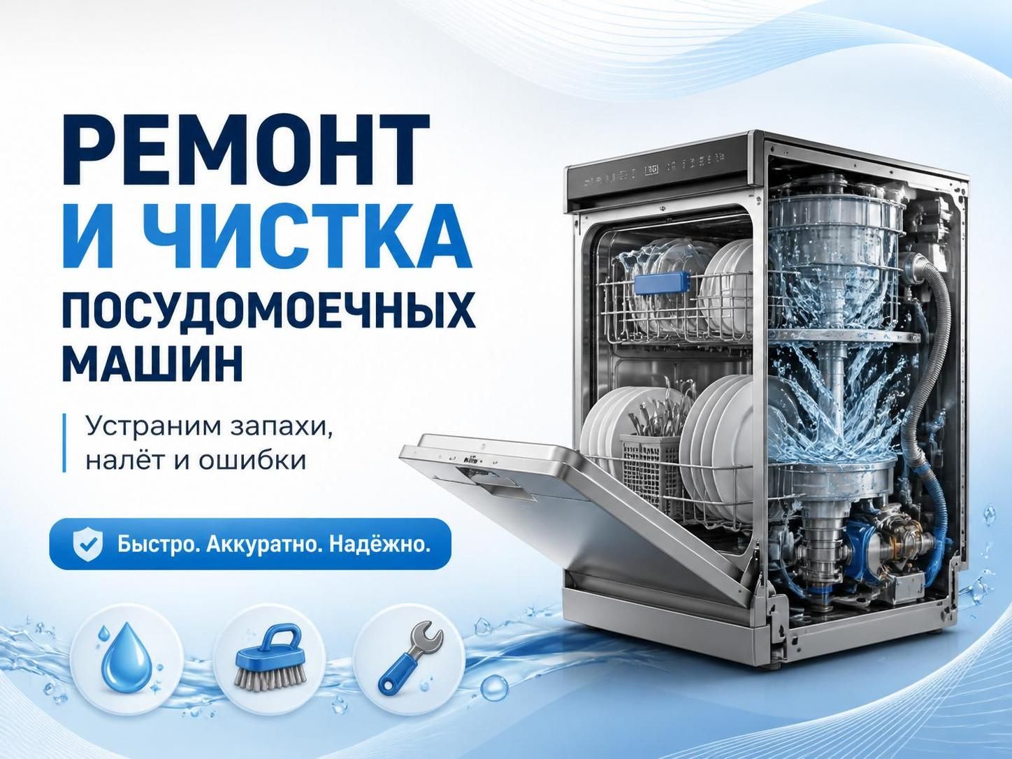 Ремонт и чистка посудомоечных машин — Андрей, фото